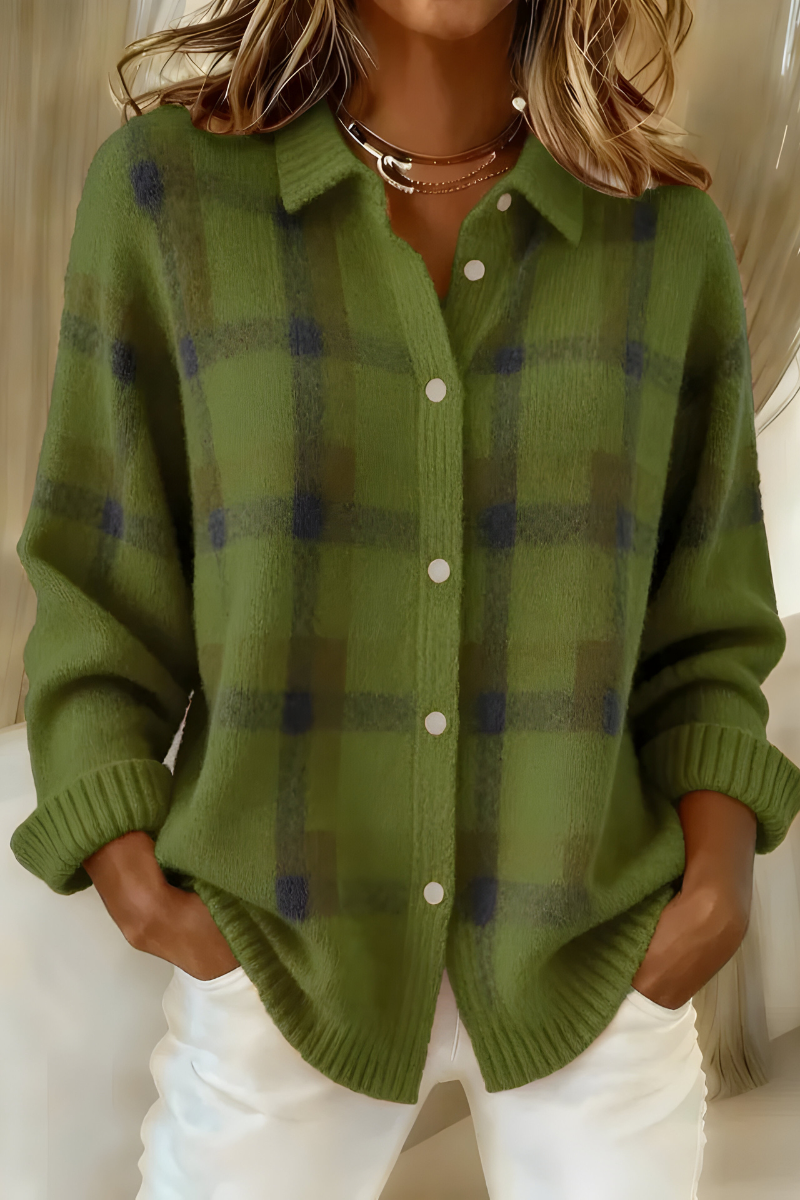 Orla | Checked Knit Cardigan