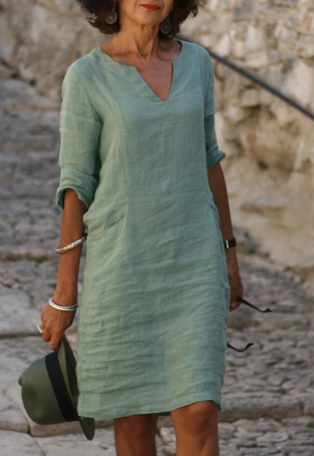 Elvy | Elegant V-Neck Dress