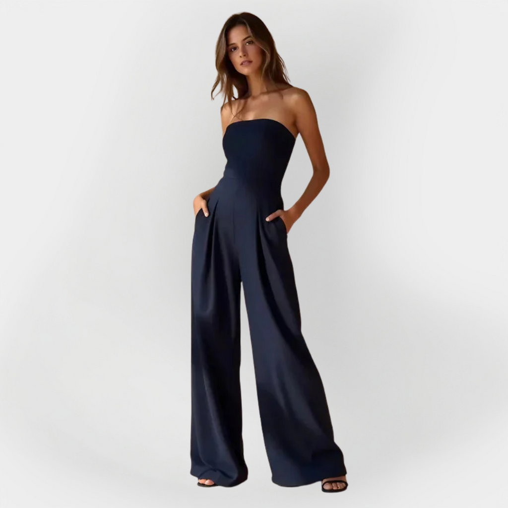 Zerina | Strapless Wide-Leg Jumpsuit