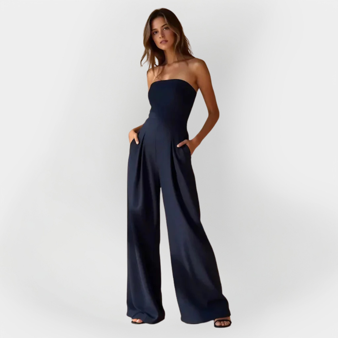 Zerina | Strapless Wide-Leg Jumpsuit