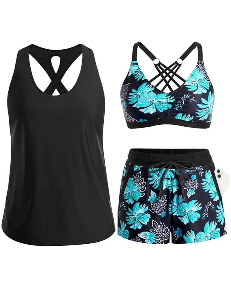 Maren | Three-Piece Tankini Swim Set