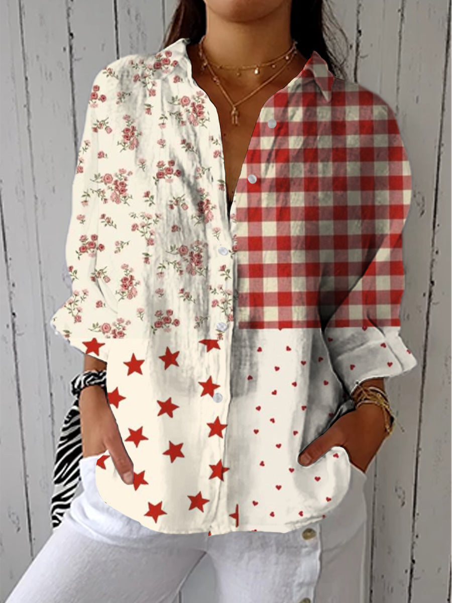 Laylani | Patchwork Print Blouse