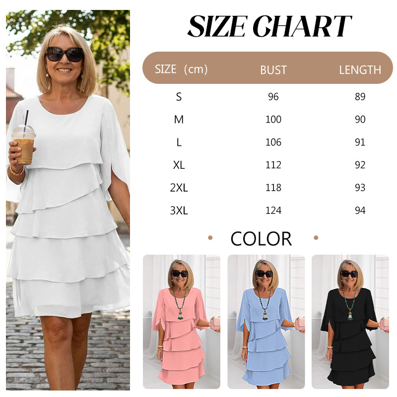 Adeline | Puff-Sleeve Layered Dress