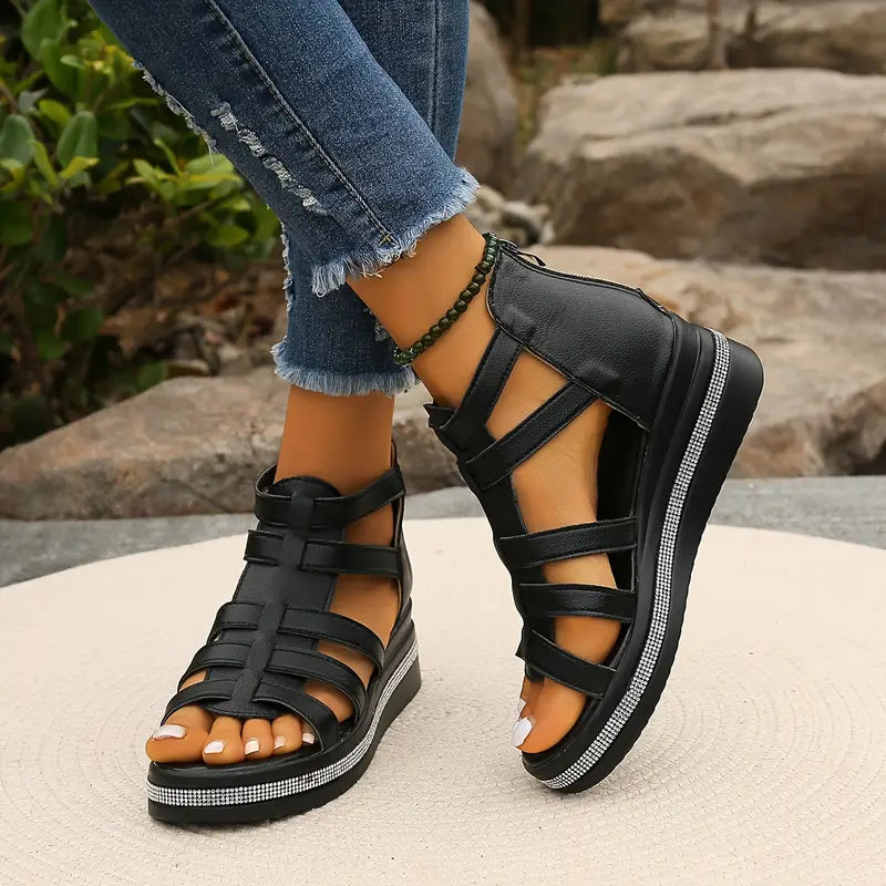 Clarissa | Rhinestone Comfort Sandals