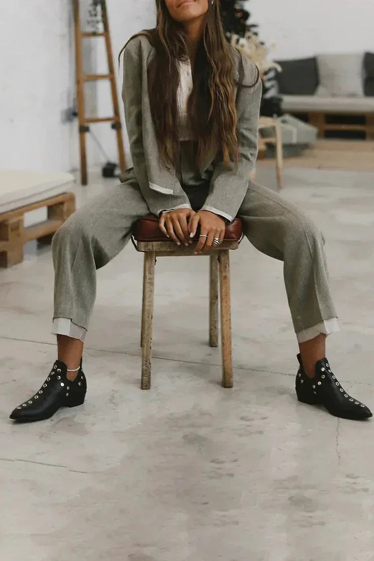 Davina | Studded Pointed Boots