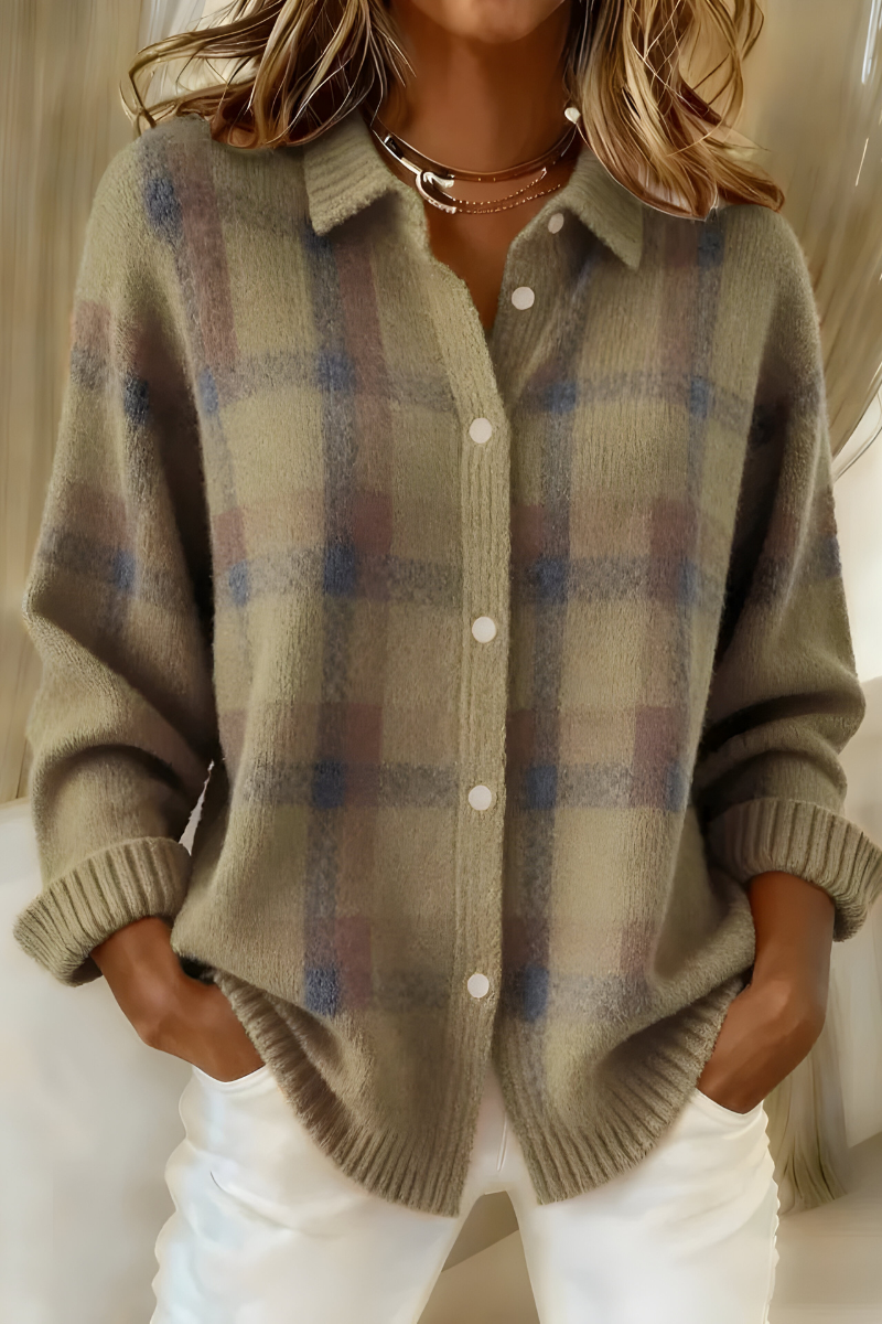 Orla | Checked Knit Cardigan