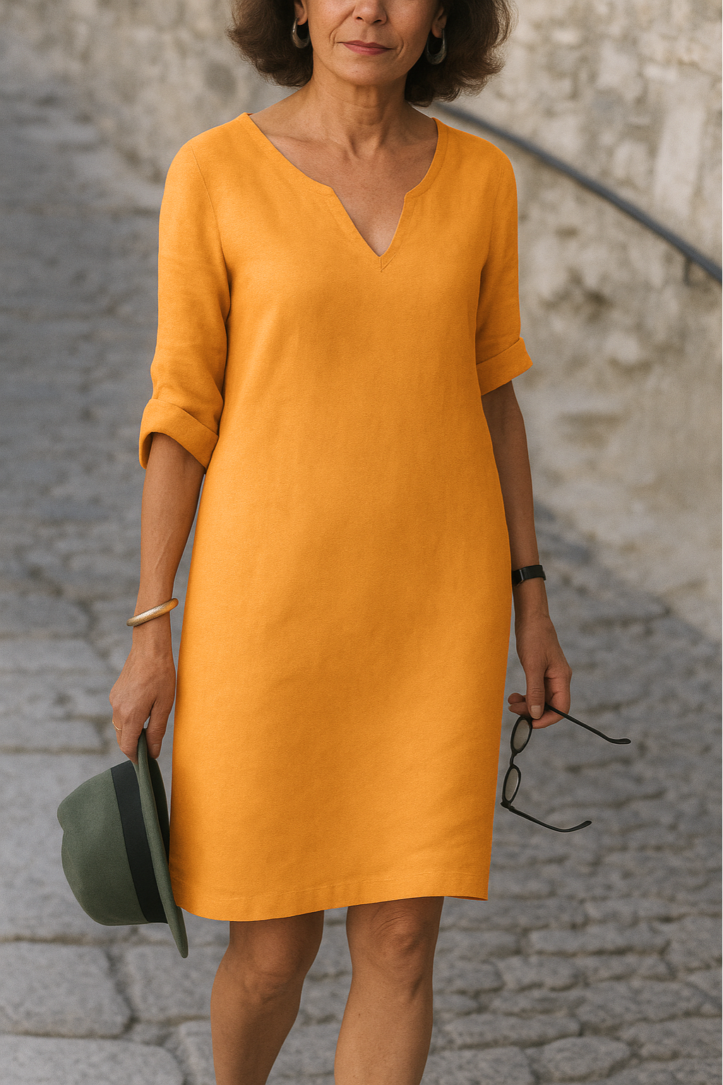 Elvy | Elegant V-Neck Dress