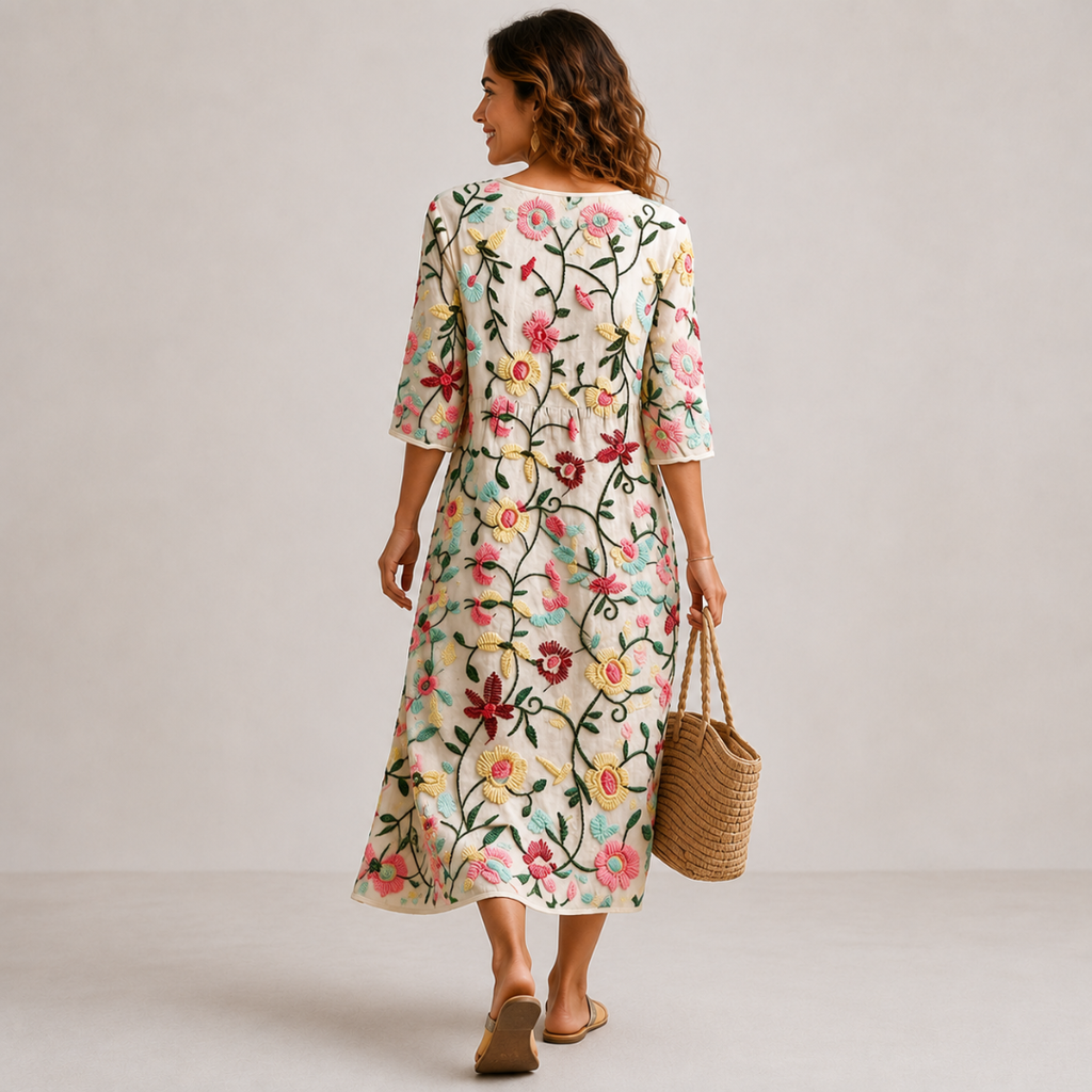 Lenora | Floral Button Dress