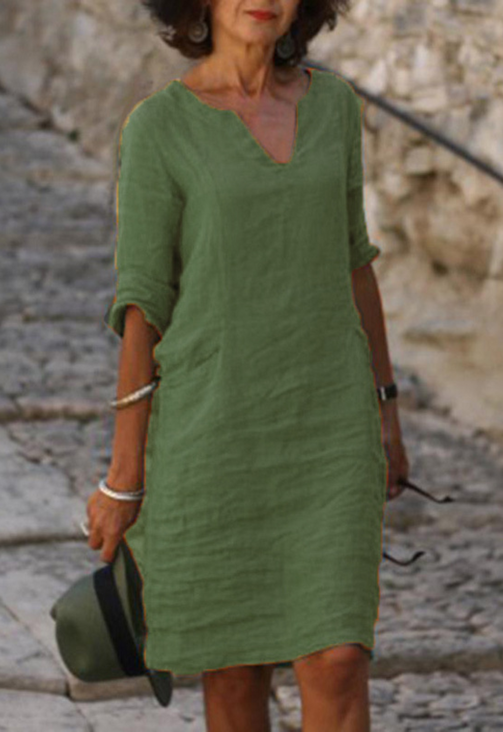 Elvy | Elegant V-Neck Dress