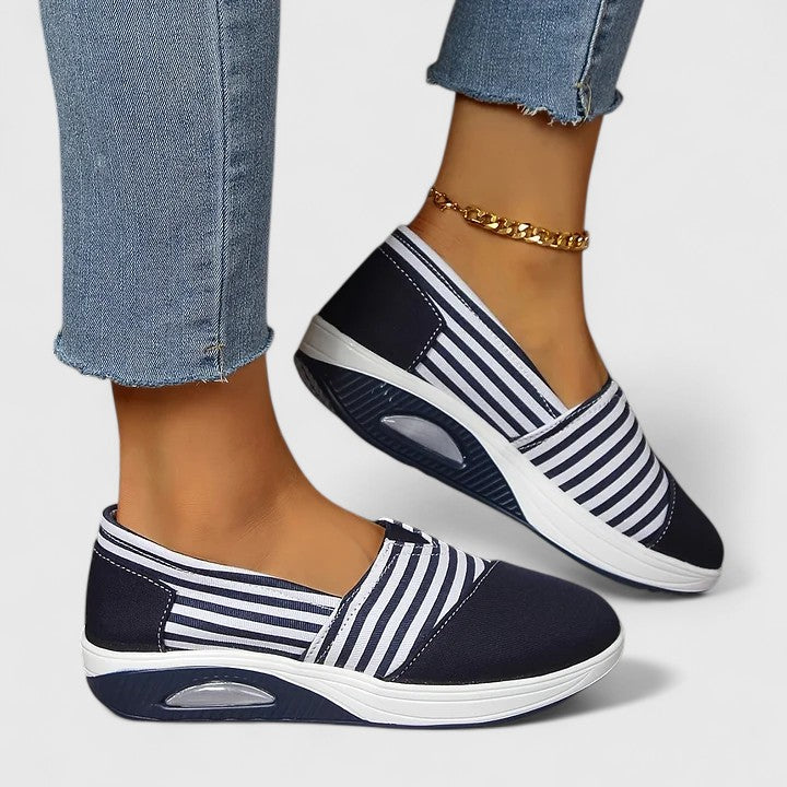 Jocelyn | Striped Slip-On Trainers