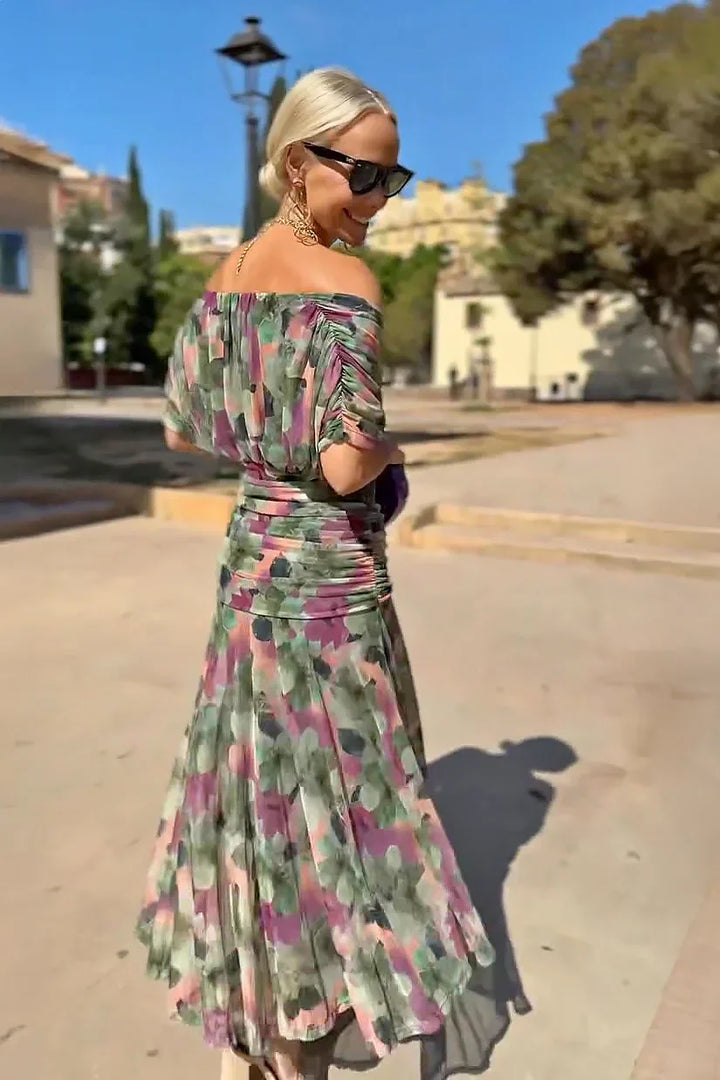 Elspeth | Off-Shoulder Floral Maxi Dress