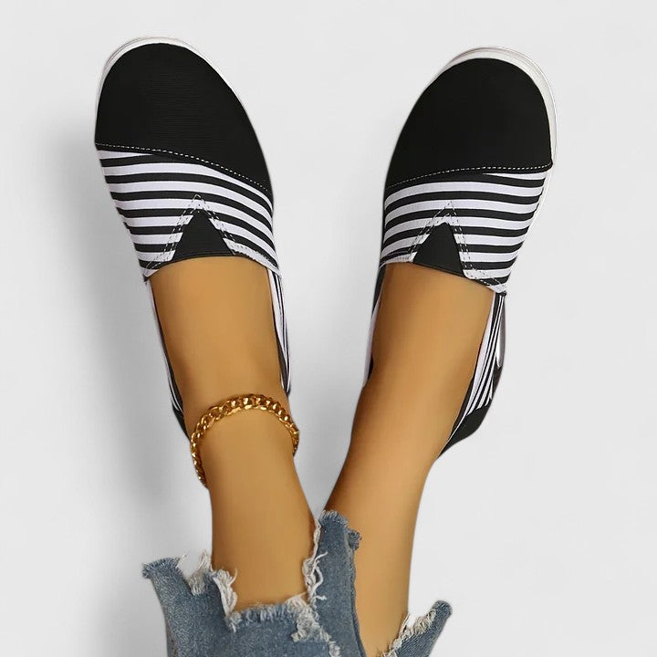 Jocelyn | Striped Slip-On Trainers