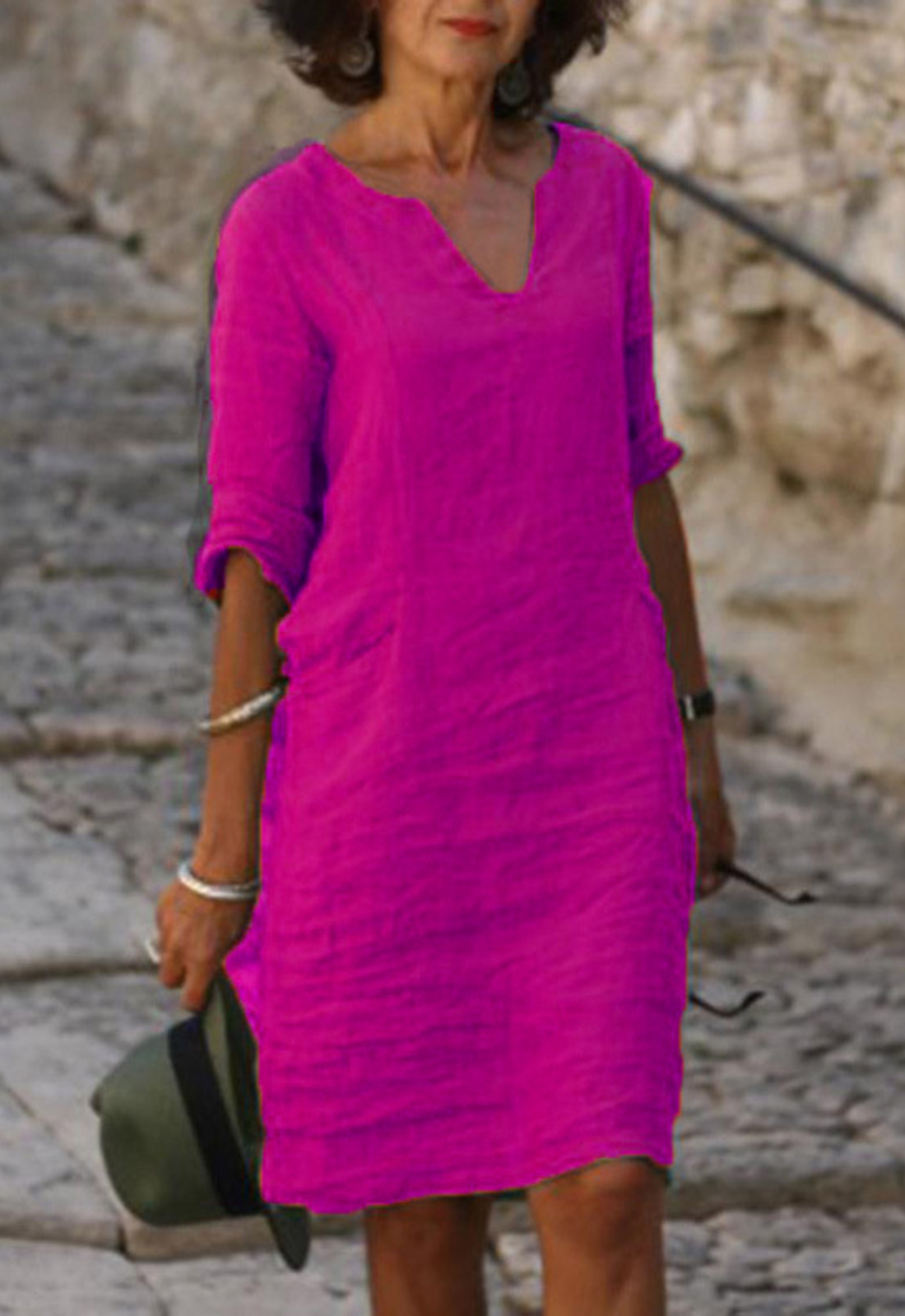 Elvy | Elegant V-Neck Dress