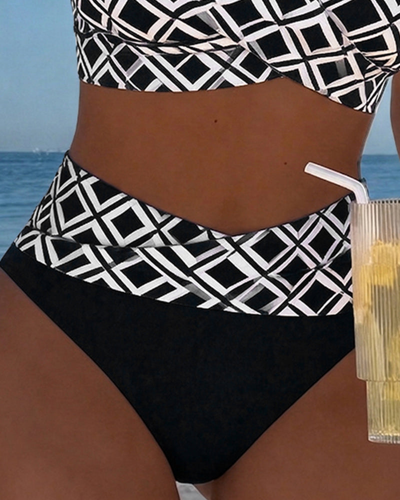 Martina | Checked High-Waist Bikini