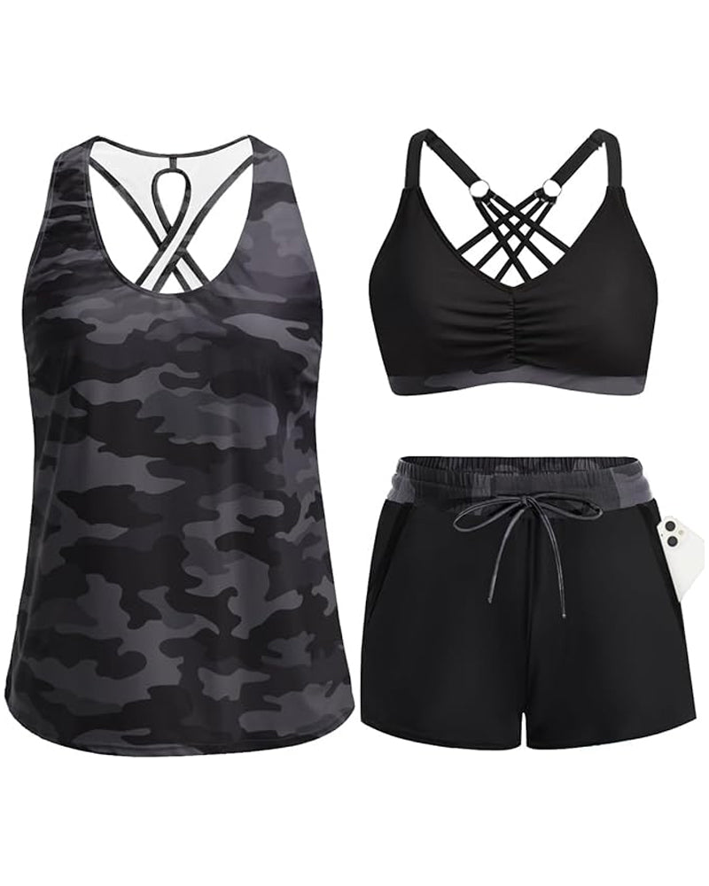 Maren | Three-Piece Tankini Swim Set