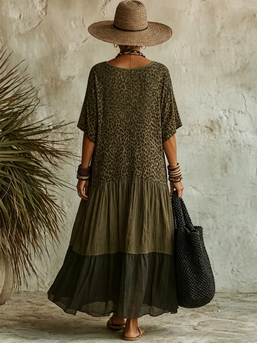 Ophelia | Leopard Print Maxi Dress