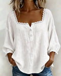 Lorraine | Balloon Sleeve Lace Blouse