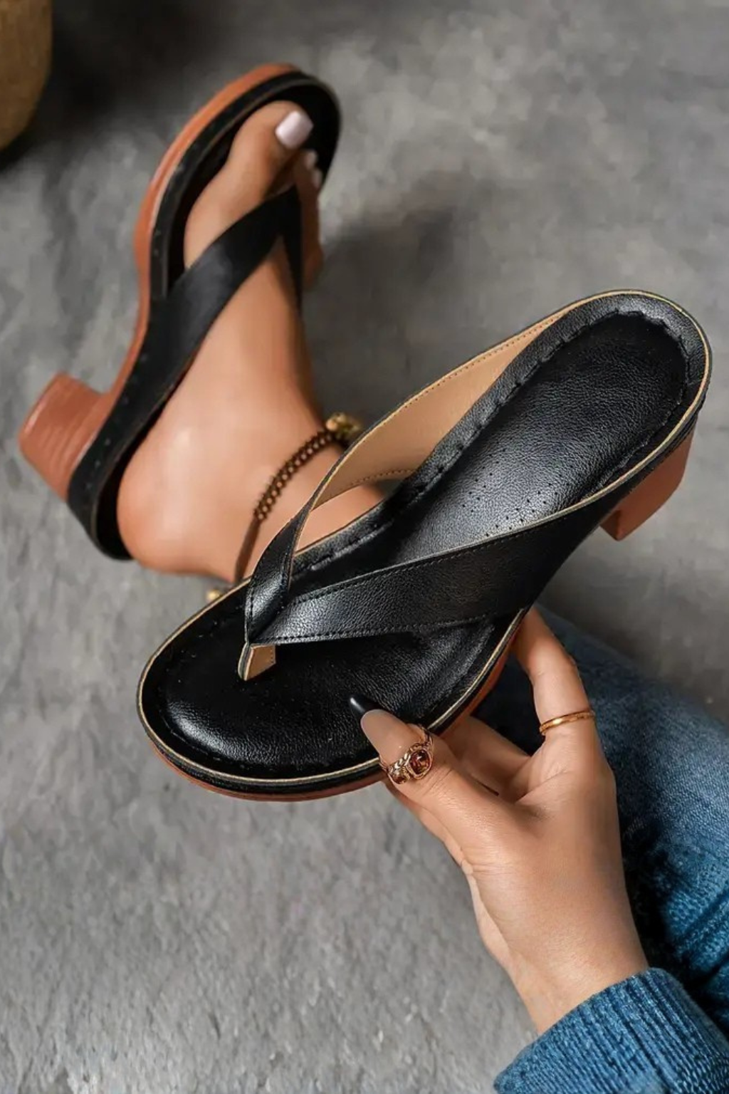 Felicity Metallic Block Heel Sandals