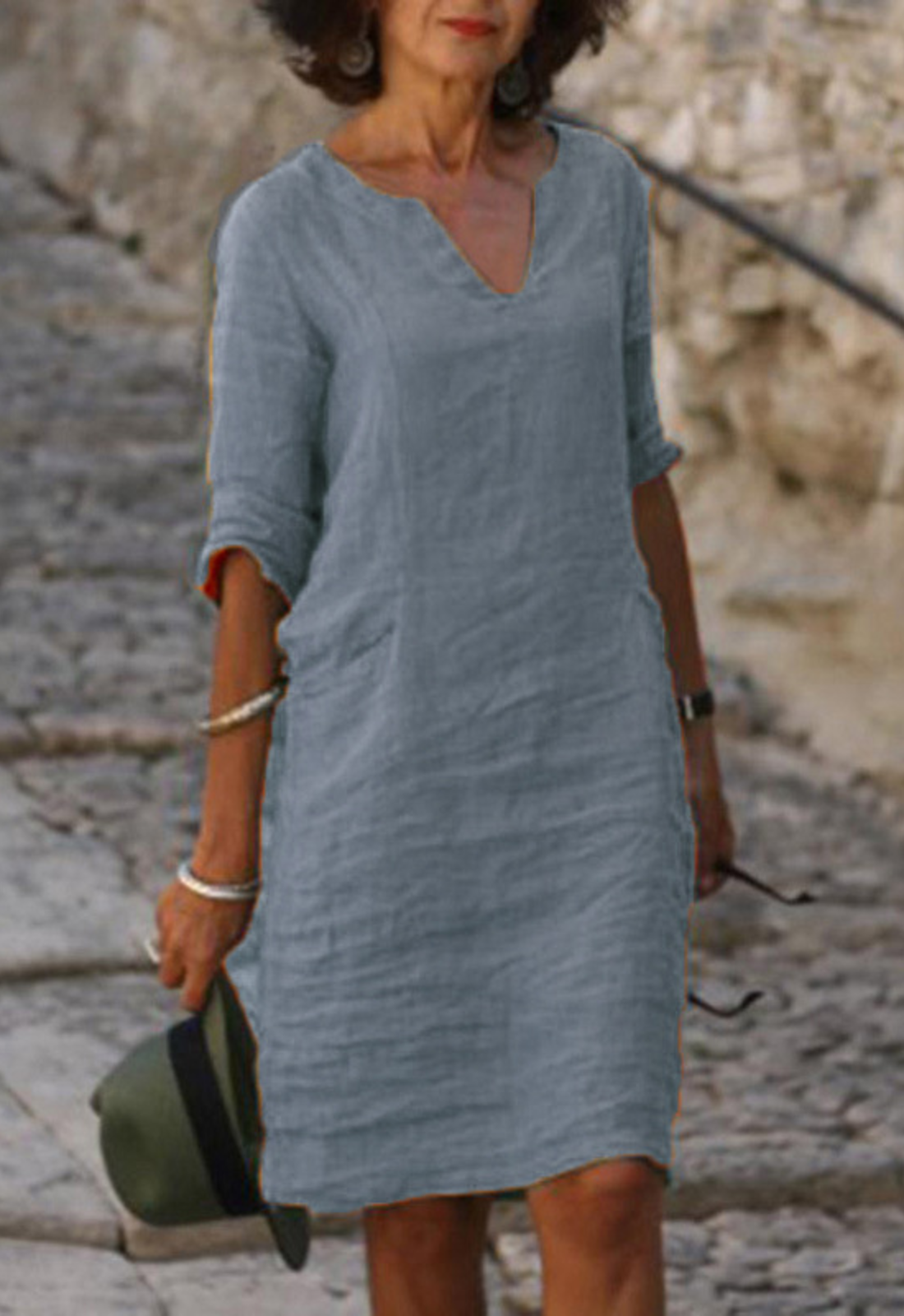 Elvy | Elegant V-Neck Dress