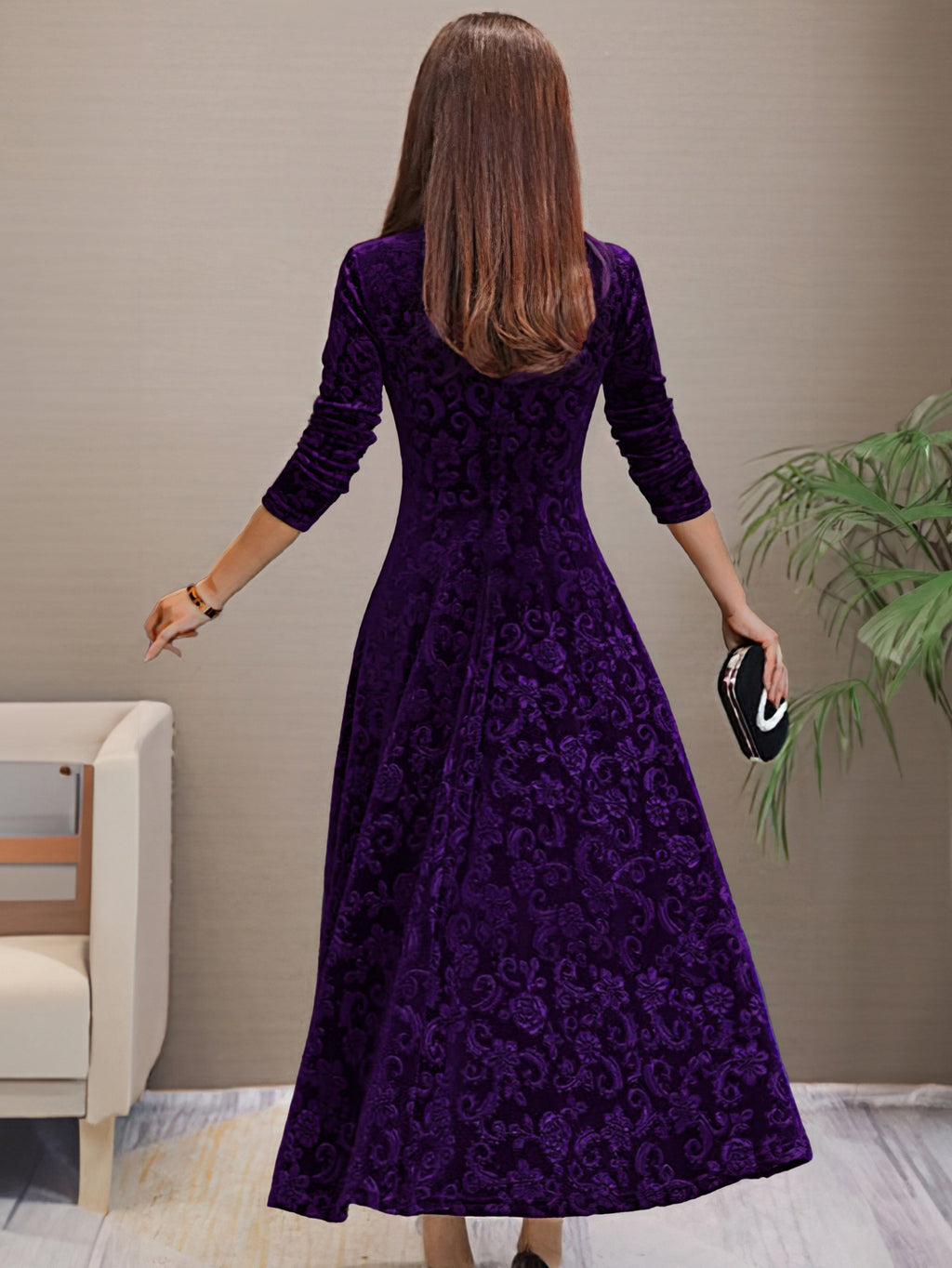 Clarissa | Festive Long-Sleeve Dress
