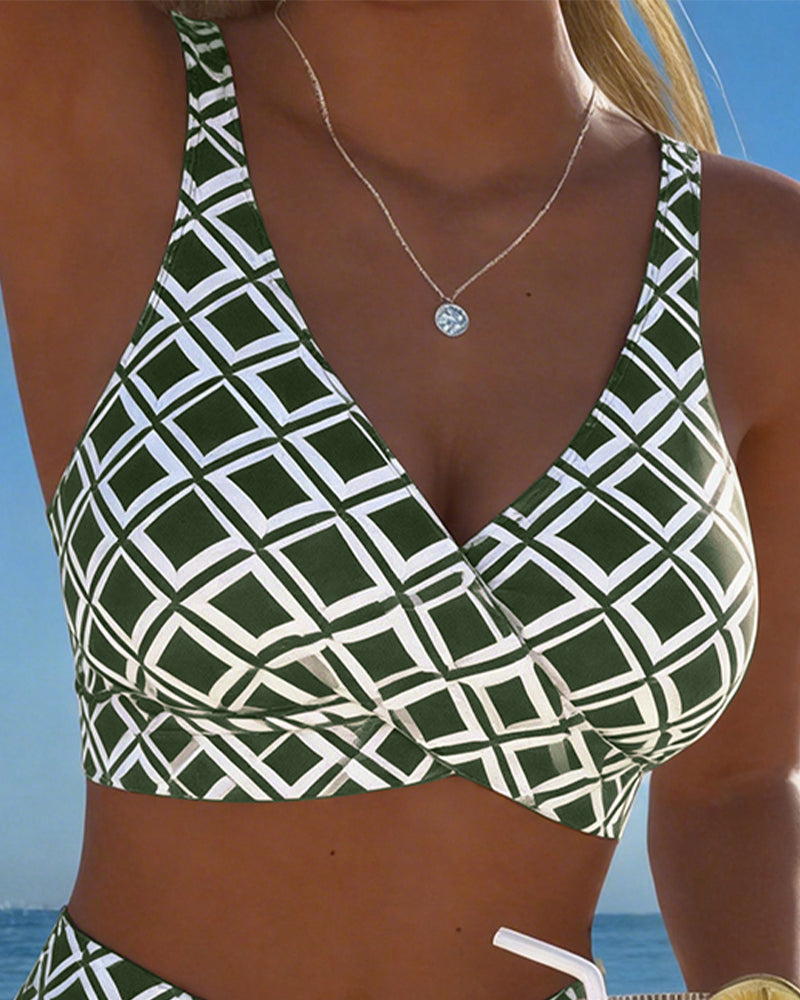 Martina | Checked High-Waist Bikini