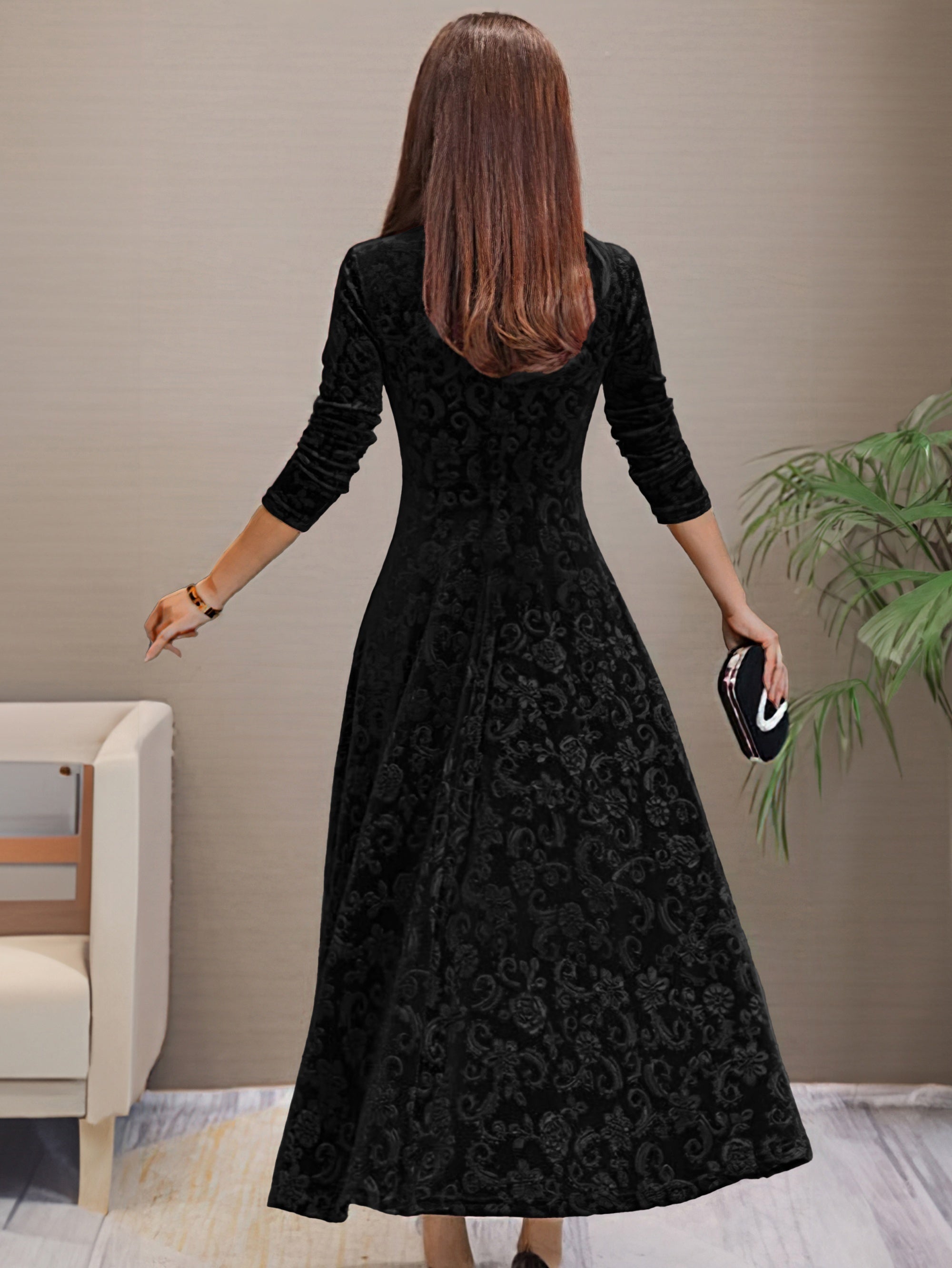 Clarissa | Festive Long-Sleeve Dress