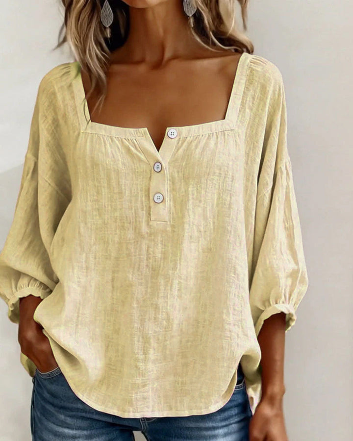 Fiona | Puff Sleeve Square-Neck Blouse
