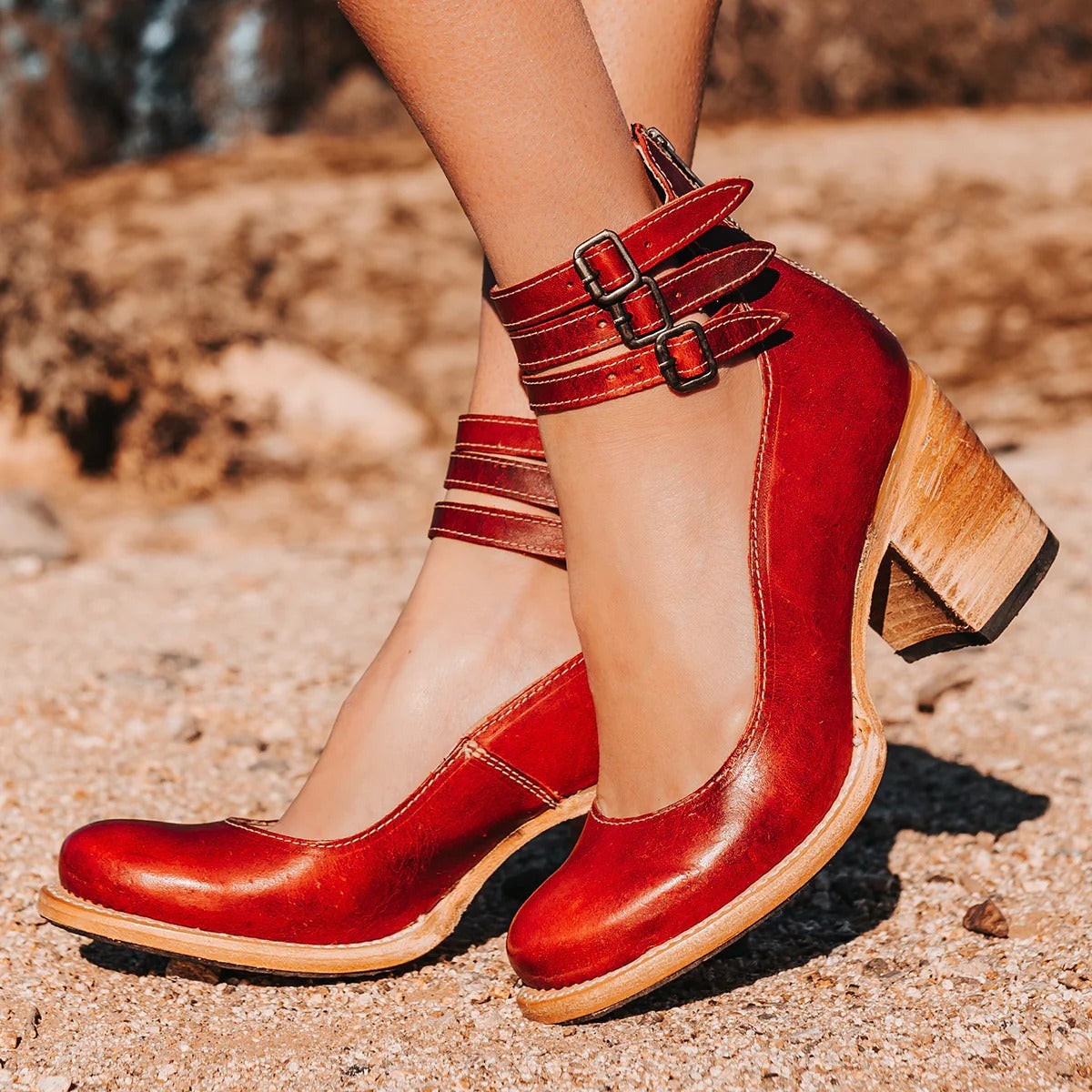 Dorothy | Buckle Block-Heel Sandals