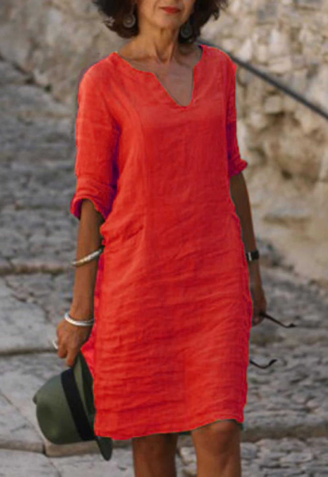 Elvy | Elegant V-Neck Dress