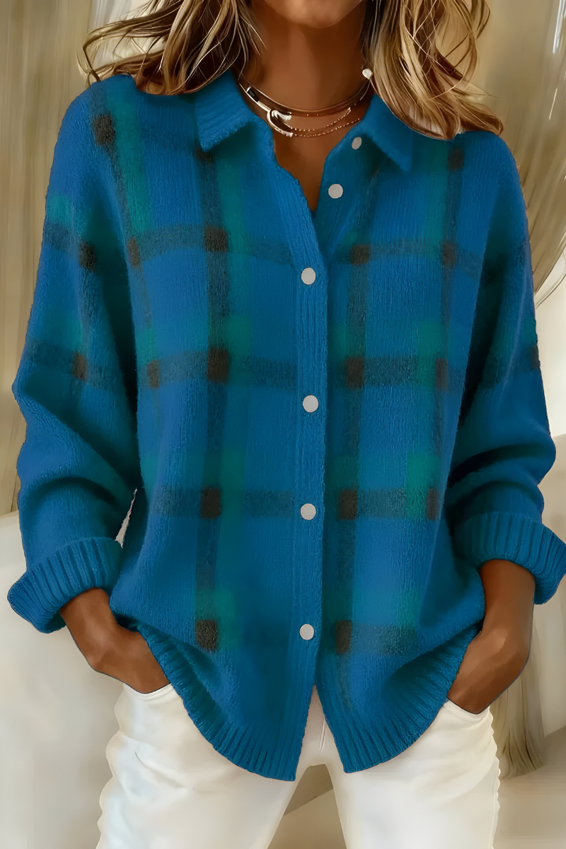 Orla | Checked Knit Cardigan