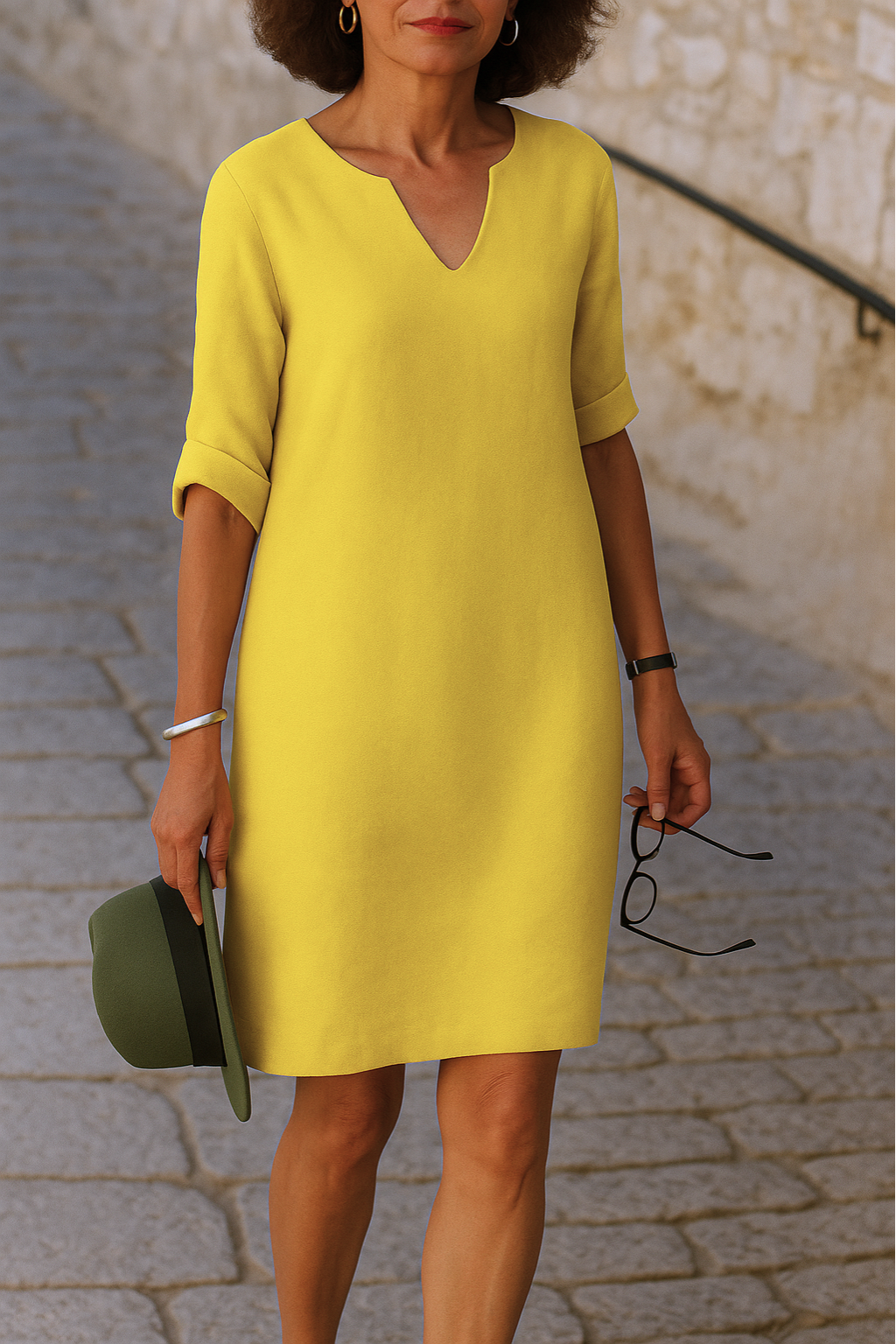 Elvy | Elegant V-Neck Dress