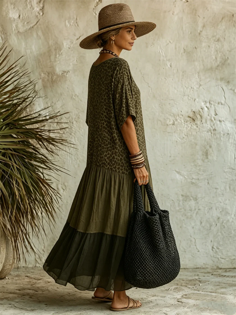 Ophelia | Leopard Print Maxi Dress