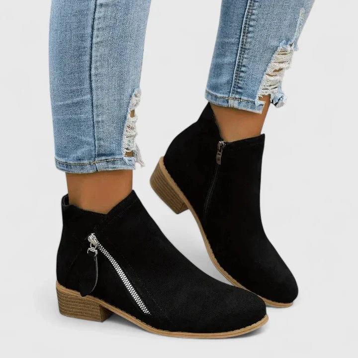 Eliza | Zip-Detail Ankle Boots