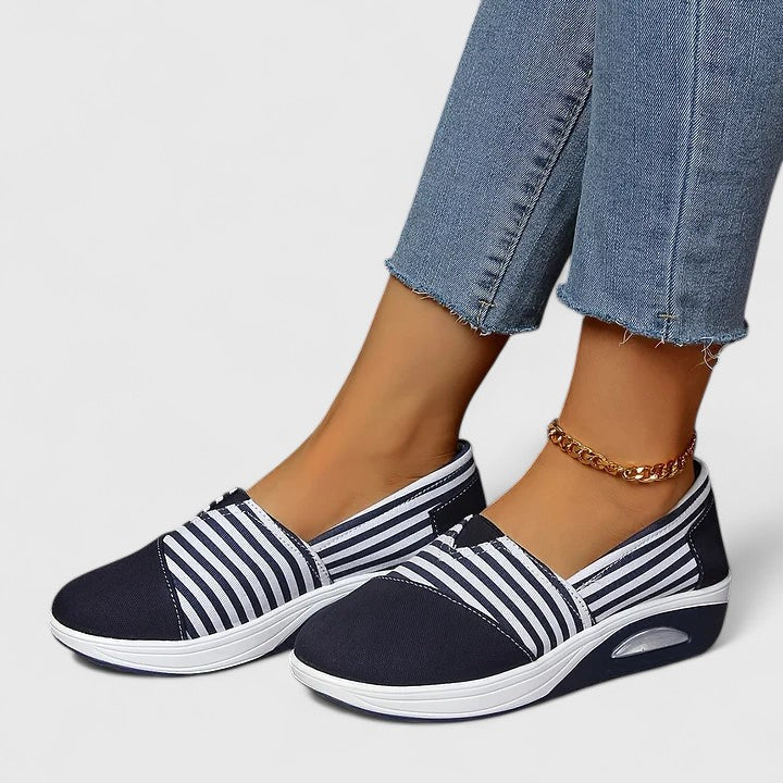 Jocelyn | Striped Slip-On Trainers
