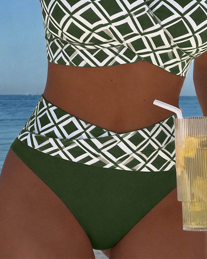 Martina | Checked High-Waist Bikini