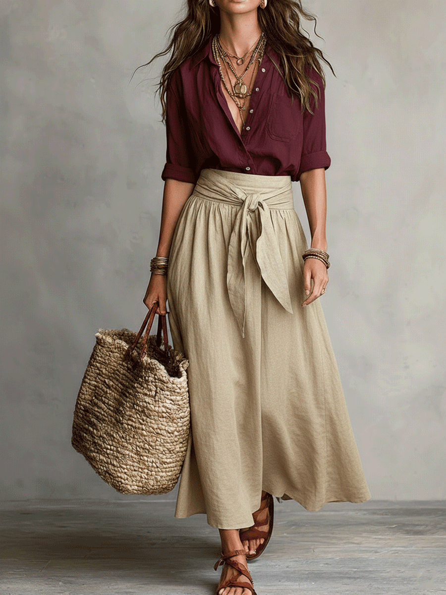 Rosamund | Boho Blouse & Skirt Co-ord