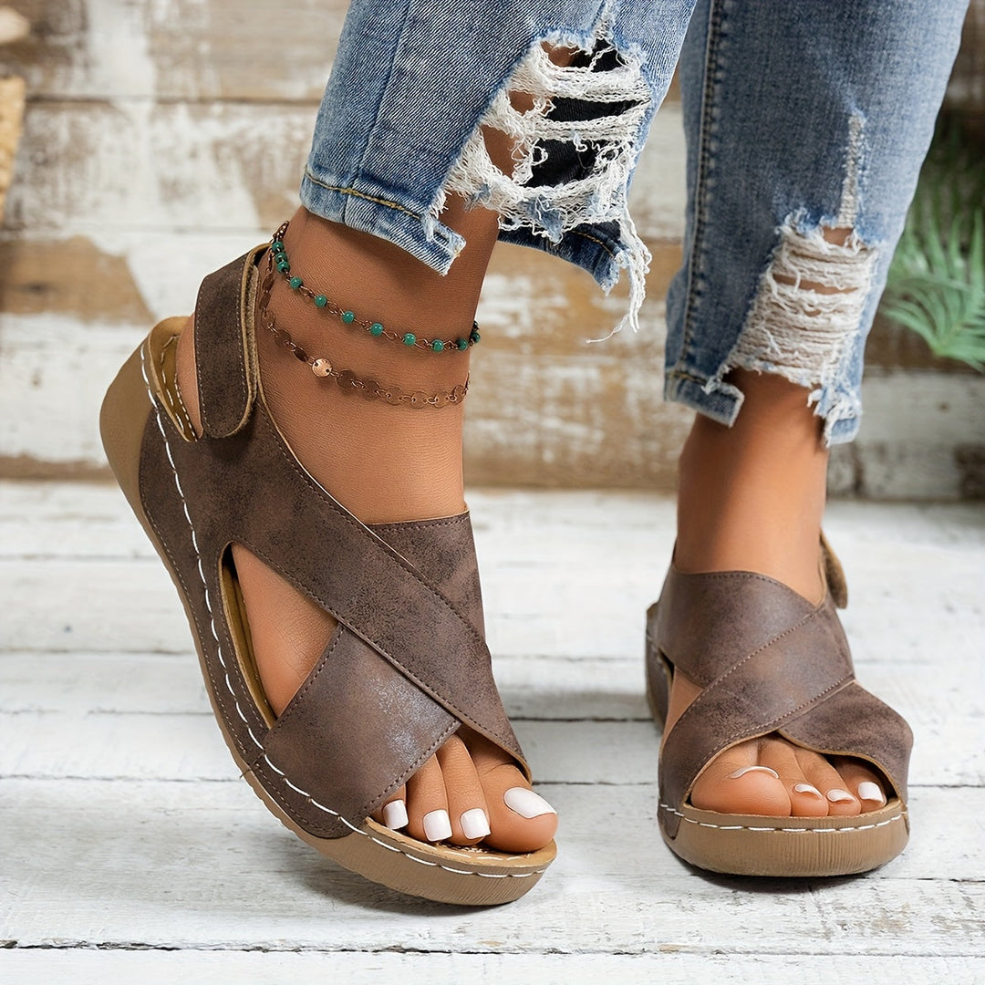 Cushioned Wedge Platform Sandals