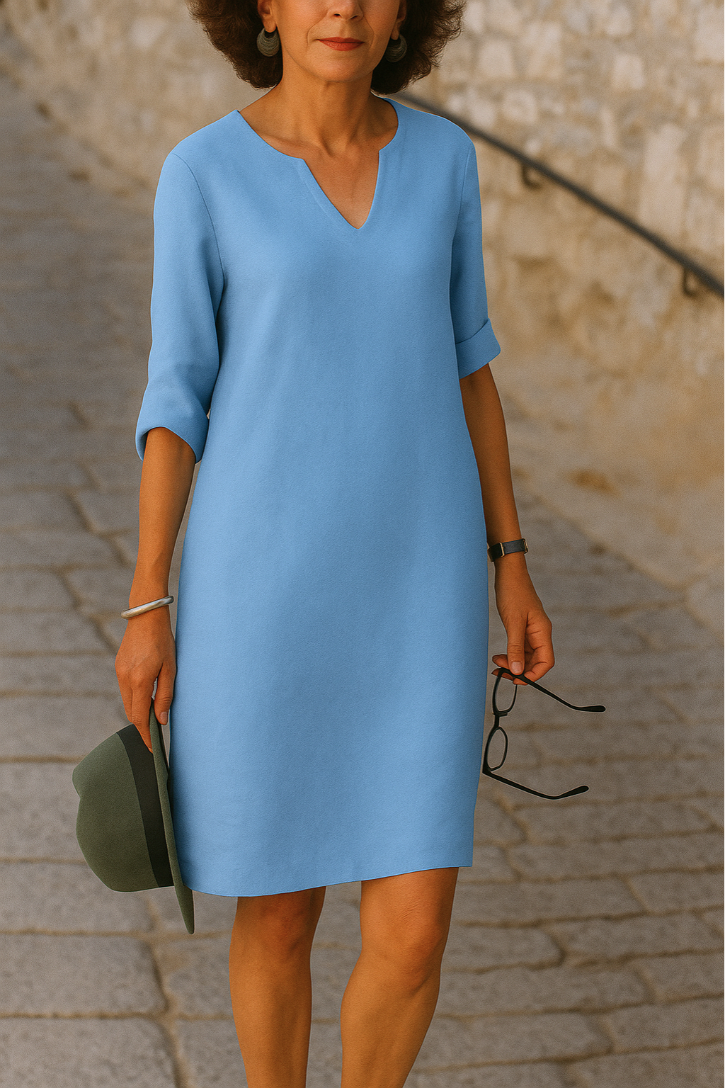 Elvy | Elegant V-Neck Dress