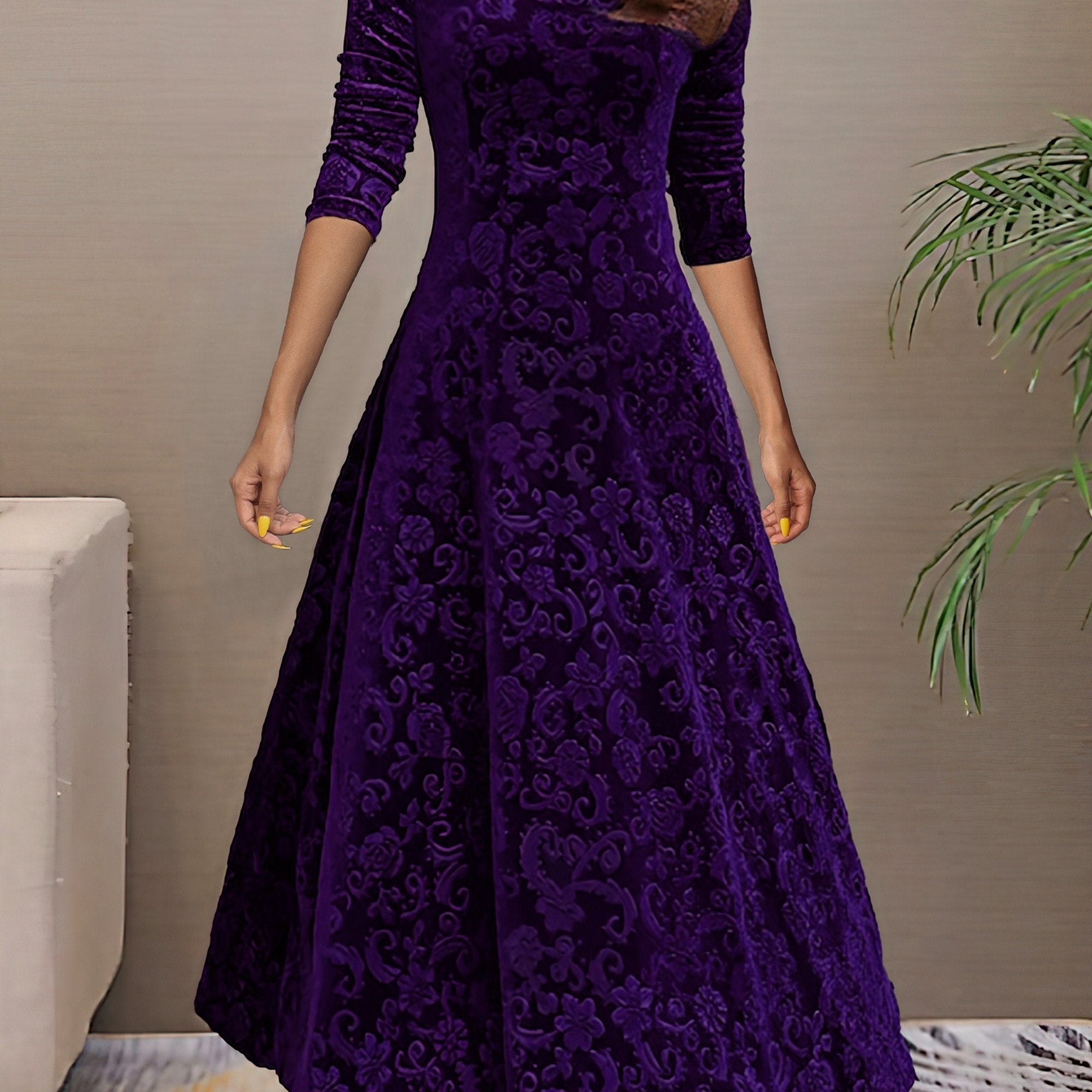Clarissa | Festive Long-Sleeve Dress