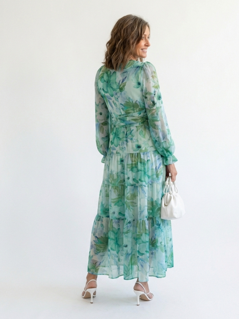 Primrose | Long-Sleeve Floral Maxi Dress