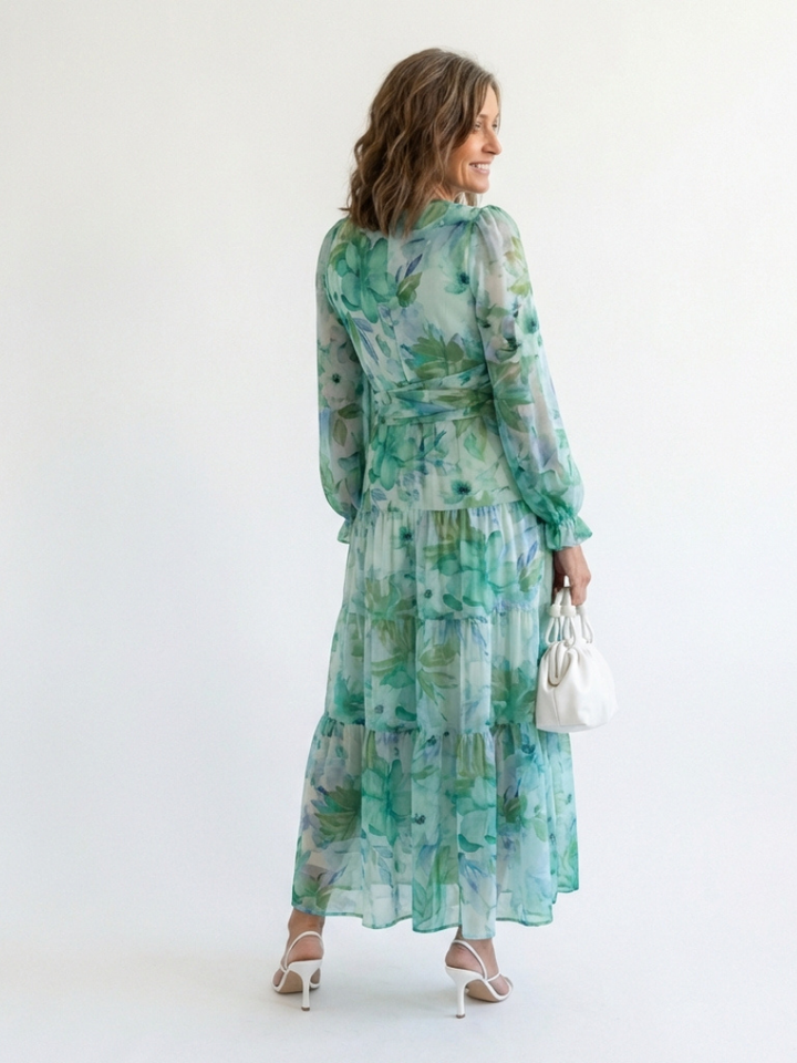 Primrose | Long-Sleeve Floral Maxi Dress