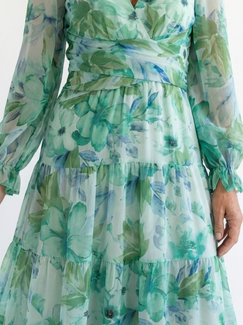 Primrose | Long-Sleeve Floral Maxi Dress