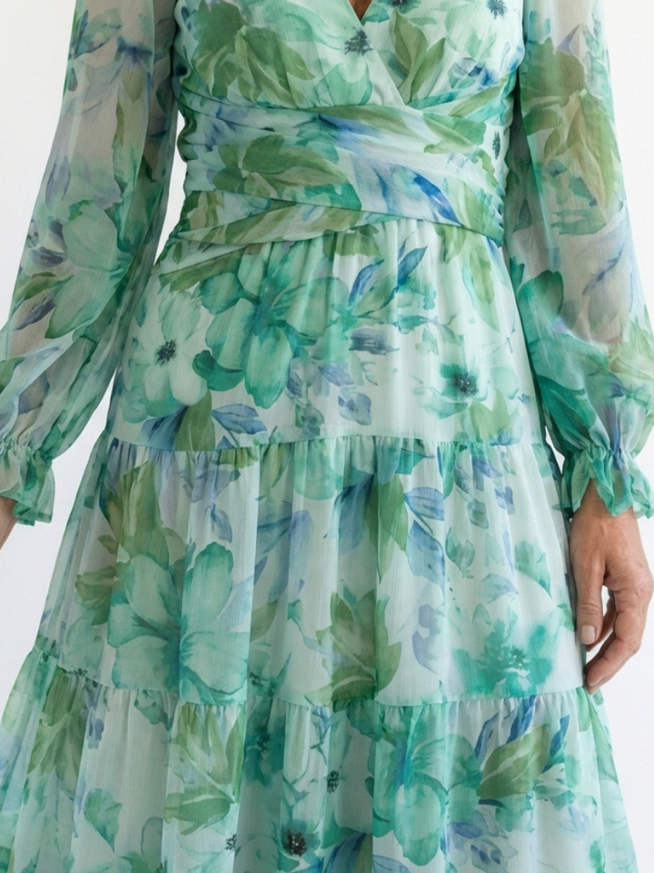 Primrose | Long-Sleeve Floral Maxi Dress