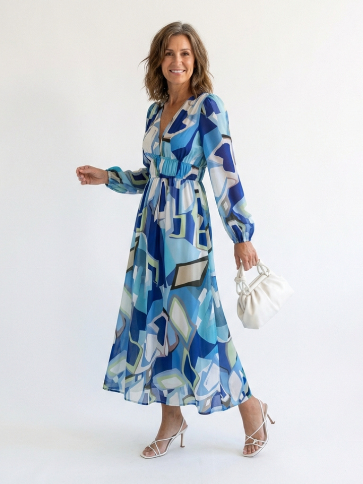Primrose | Long-Sleeve Floral Maxi Dress