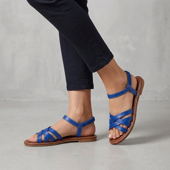 Elastic Strap Flat Sandals