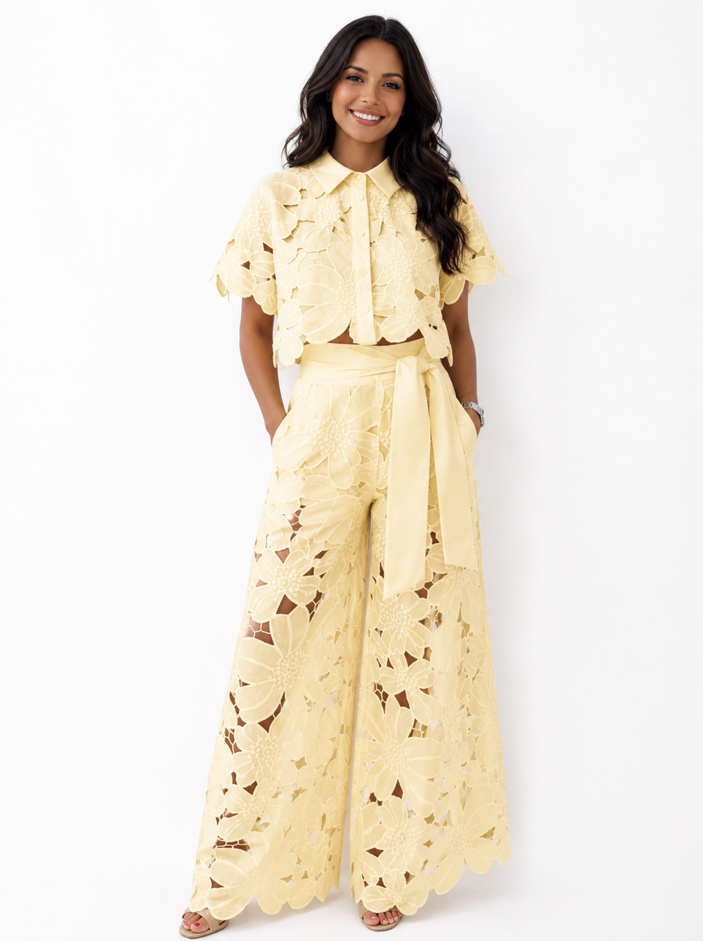 Genevieve | Floral Lace Co-ord Set