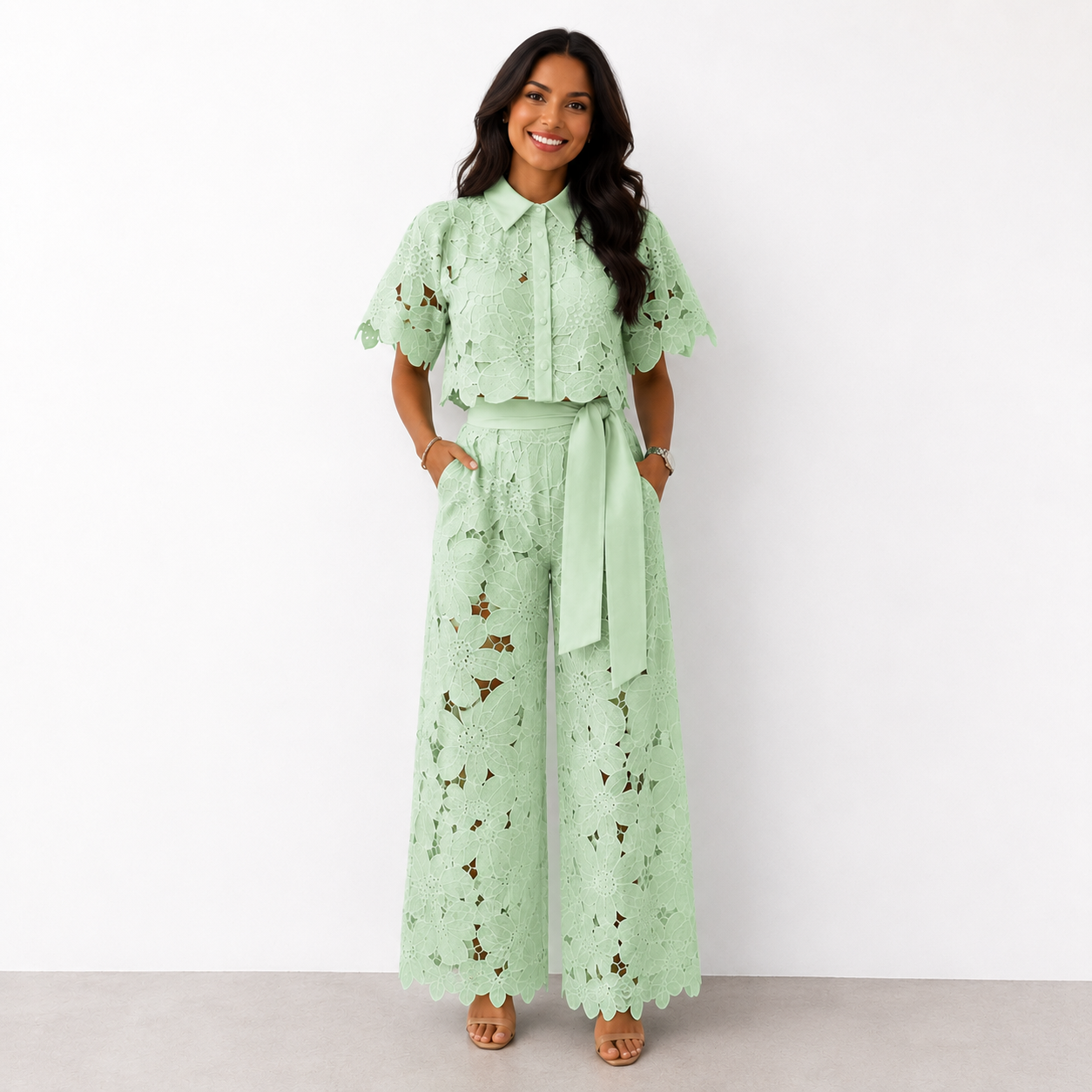 Genevieve | Floral Lace Co-ord Set