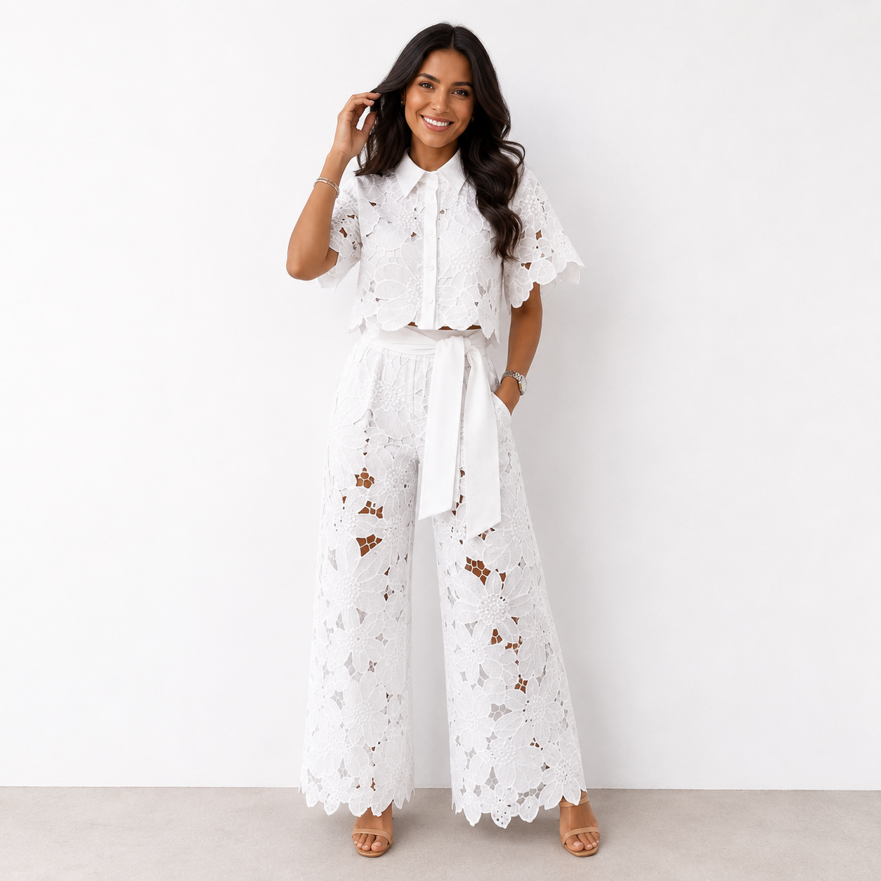 Genevieve | Floral Lace Co-ord Set
