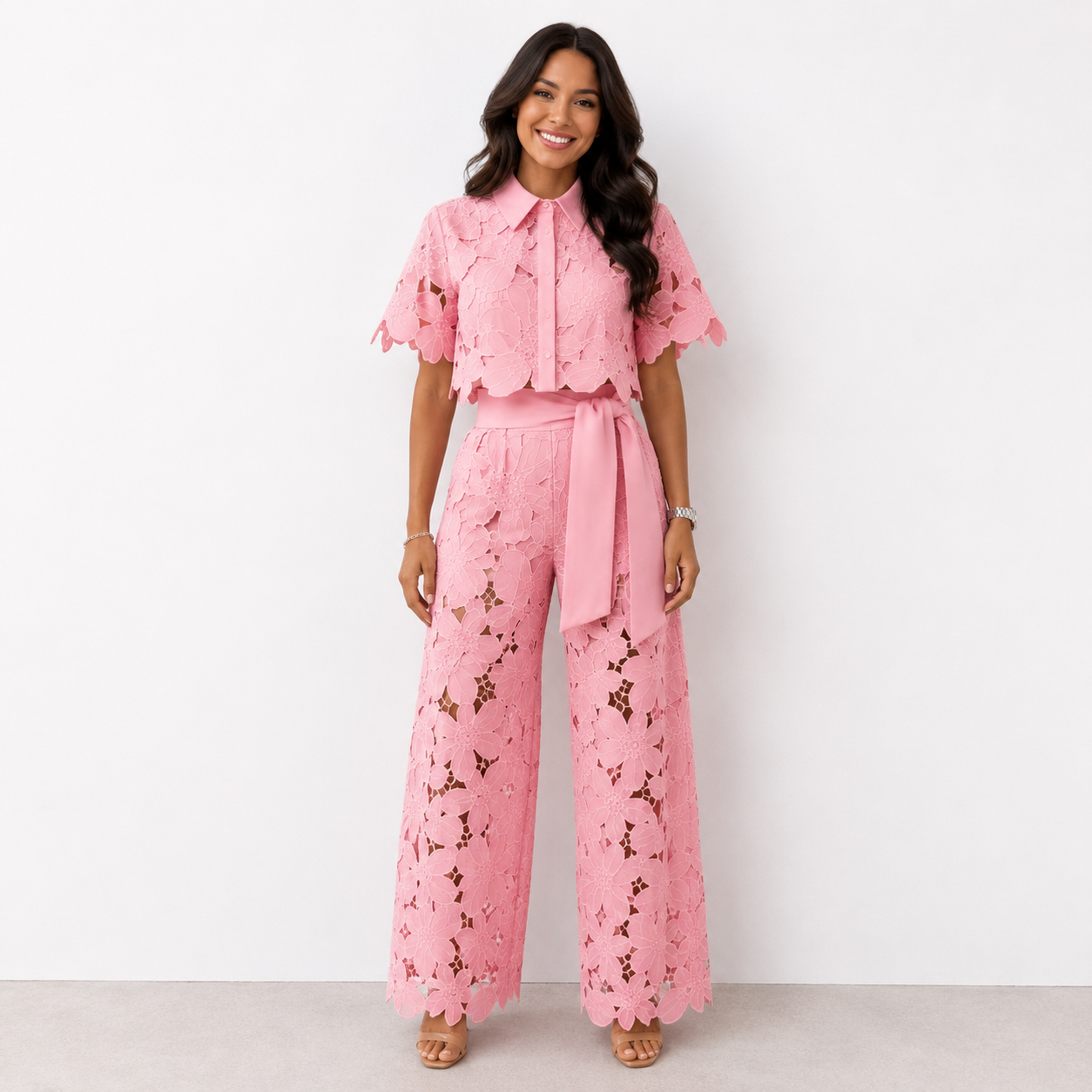 Genevieve | Floral Lace Co-ord Set