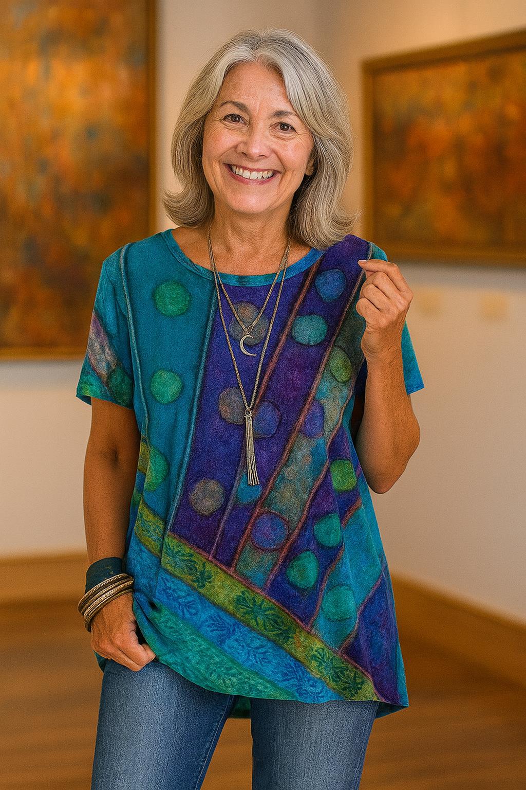 Loretta | Artistic Print Top